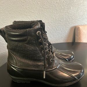 Michael Kors Black Lace Up Boots